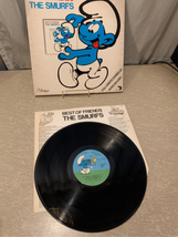 The Smurfs Vinyl Record-Best Of Friends 1982 w/Lyrics Cartoon Kids Show - £11.29 GBP