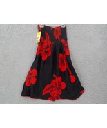 Favant Girls Butterfly Dress SZ 10 Black with Red Hibiscus Elastic Front... - £11.96 GBP