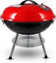 14&#39;&#39; Portable Charcoal BBQ Grill With Dual Venting System For Backyard &amp; Picnics - £37.14 GBP