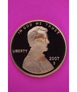 Gem Proof 2007 S Ultra Deep Cameo Lincoln Memorial Cent Same Coin In Pic... - $13.65 CAD