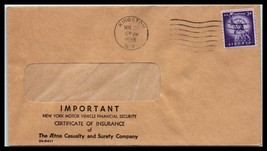 1956 US Ad Cover-Aetna Casulaty &amp; Surety Co, Certificate Of Ins, Kingsto... - $1.97