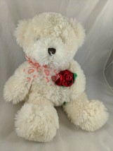 Circo Bear Plush Holding Red Rose Cream Sits 11 Inch Target Stuffed Anim... - £13.90 GBP