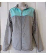 FILA SPORT Biella Print Performance Fleece Gray/Aqua Jacket - Women&#39;s Sz... - $23.25