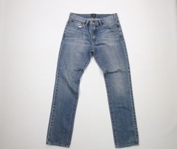 J Crew The Driggs Mens 32x32 Distressed Slim Fit Denim Jeans Pants Blue Cotton - £35.57 GBP