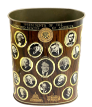 Vintage Presidents USA Trash Can JL Clark 1977 Jimmy Carter - George Washington - £37.97 GBP