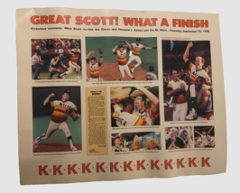 Houston Astros 1986 Vintage Mike Scott No-Hits Giants West Promotion Post Poster - $113.85