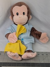 Gund Curious George Monkey Plush Pajamas Yellow Lovey 16 Inch 4030388 Stuffed - £13.08 GBP