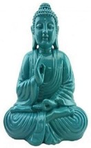 Buddha Meditating Praying 41350 Colorful Turquoise Dhyana Mudra 7.8&quot; H R... - $28.71