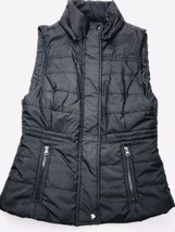 American Rag Puffer Womens Vest Sz M Black 2 Zipper Pockets - £33.05 GBP