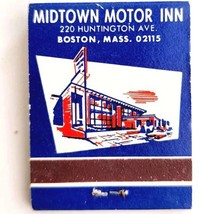 Midtown Motor Inn Vintage Matchbook Boston Massachusetts Matches Struck ... - £11.71 GBP