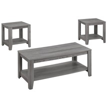 Pemberly Row Contemporary 3 Piece Coffee Table Set in Gray - £233.53 GBP