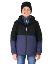Gerry Boys Girls Jacket Blue Black 4-in-1 Reversible Beanie Water Wind R... - $1,088.00 MXN