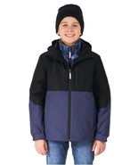 Gerry Boys Girls Jacket Blue Black 4-in-1 Reversible Beanie Water Wind R... - €50,75 EUR