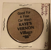 Vintage Kaye’s Vernon Village 66 Wooden Nickel Car Wash - $3.95
