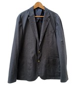 J Crew Blazer Mens Large Jacket Gray Gray Hemp Cotton Elastane Casual Co... - $71.53