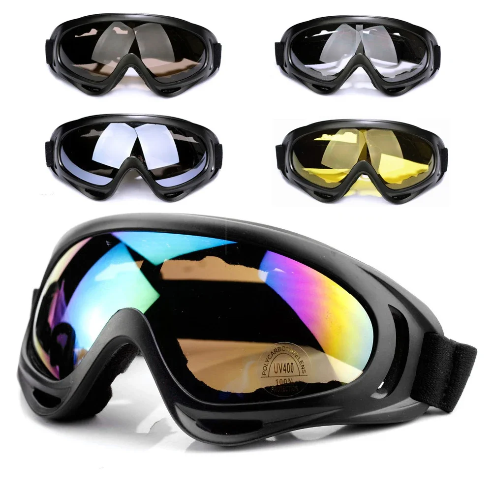 Motorcycle Glasses Anti Glare Motocross Sunglasses Sports Ski Goggles Windproof - £12.45 GBP