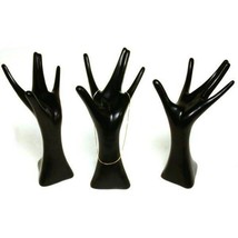 3 Black Mannequin Hand Necklace Ring Jewelry Showcase Displays - £31.24 GBP