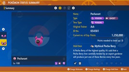 ✨ Shiny Pecharunt 6IVS + Master Ball New Pokemon ✨ Pecharunt Battle Ready ✨ - £2.36 GBP+
