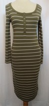 Gap Dress Women’s Size XS NWT Long Sleeve Sheath Olive Green Stripe - £14.88 GBP