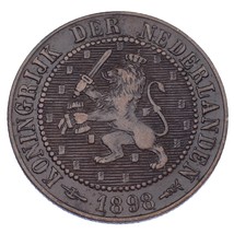 1898 Néerlandais 2 1/2 Cents XF État Km #108.2 - $835.32 MXN
