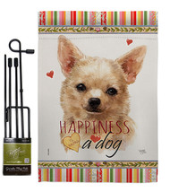 Apple Head Chihuahua Happiness Garden Flag Set Dog 13 X18.5 Double-Sided House B - £22.46 GBP