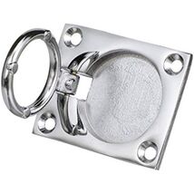 Seachoice 36681 Chrome-Plated Cast Brass Square Flush Hatch Ring Pull, 1... - $21.82