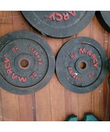 Pair (2) Vintage Weight Plates 10 lb WEIDER BARBELL 20 Pounds Total 1&quot; h... - $658.58 MXN
