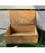 Antique Pyrography Postcards Wooden Box Flemish Art Female Holly Old Sch... - $52.24 CAD