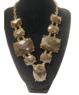 Erica Lyons Large Brown &quot;Stone&quot; Statement Necklace, NWT - $9.49