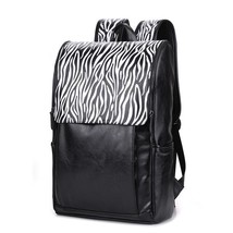 leather waterproof Travel Backpack school Men Notebook Bag For Teenagers - £34.24 GBP