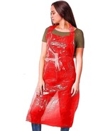 100 Pack Red Disposable Plastic Aprons 28 x 46&quot; High-Quality PE 1.0 mil - £21.49 GBP