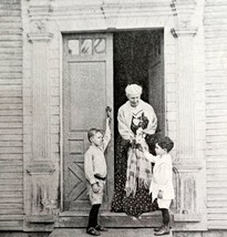 Doorway Of The Old Williams House Print 1908 Boy Captive In Canada Art DWT3 - $19.99