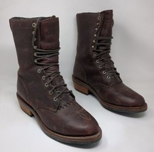 Vintage Cabela’s 82-3968 Logger Leather Brown Leather Boots Size 8.5 EE ... - $77.61