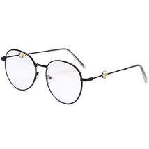 Metal Round Frame Reduces Eye Strain High-definition Flat Mirror Eyewear Anti-UV - £9.73 GBP