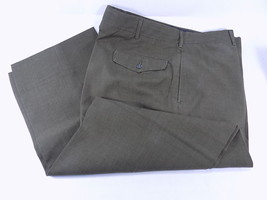 VINTAGE MENS MILITARY ARMY DRESS TROUSERS POLY WOOL 36S KOREAN ERA DRESS... - $22.76