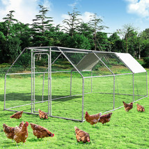 Large Walk In Chicken Coop Run House Shade Cage 9.5&#39; X 19&#39; With Roof Cover - $769.96