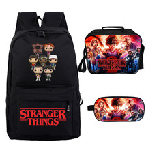 Stranger Things Backpack Lunch Box Pencil Case Outdoor School Package E - £47.01 GBP