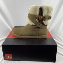 G By guess Ashlee Boots Size 8.5 brown New With Box Fur Top - £29.31 GBP