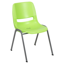 HERCULES Series 880 lb. Capacity Green Ergonomic Shell Stack Chair with Gray Fra - £68.18 GBP+