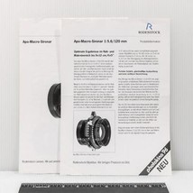 Rodenstock Apo Macro 120mm &amp; 180mm 5.6 Prodotto Brochures - £31.91 GBP