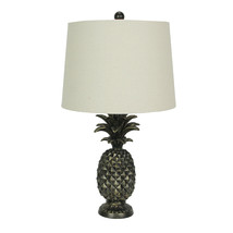 25 In Resin Pineapple Table Lamp Decorative Nightstand Light Tropical Home Decor - £95.04 GBP