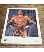 Vintage Tatanka Autographed 8X10 Picture WWE WWF Pro Wrestling KG JD - $470.22 MXN