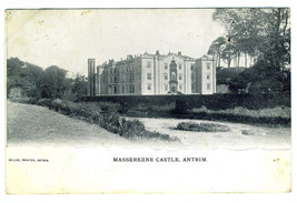 Massereene Castle Postcard Antrim Ireland Destroyed in 1922 Haunted  - $74.17