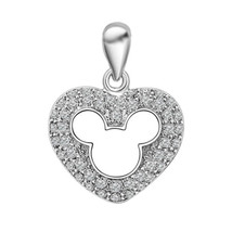 14K Gold Plated Silver Cluster MOUSE Natural Moissanite Pendant Necklace Chain - $49.99