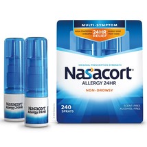 Nasacort Allergy 24HR Nasal Spray (2 x 120 Sprays, .57 Oz).. - £39.77 GBP