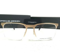 Porsche Design Eyeglasses Frames P8277 C Matte Gold Square Half Rim 54-1... - £67.25 GBP