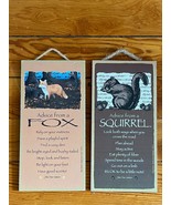 Lot of ADVICE FROM A SQUIRREL &amp; FOX Wood Plaques – 10 x 5 inches not inc... - $11.29