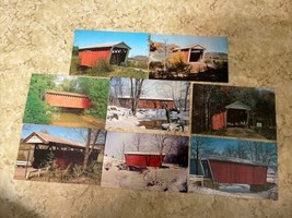 Vintage Lot Of 8 Covered Bridge Postcards Indiana County Pennsylvania - £7.73 GBP