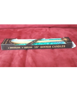 NEW 2 Green Hand Made Hand Dipped 10&quot; Dinner Candles From The Holy Land ... - £9.49 GBP