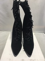 Lola Shoetique Women&#39;s Booties Pointed Toe Suede Black Size 7 - $17.77